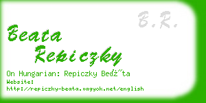 beata repiczky business card